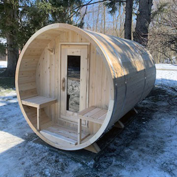 Electric Serenity Barrel Sauna