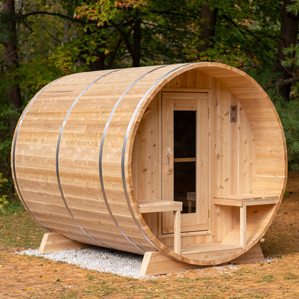 Electric Serenity Barrel Sauna