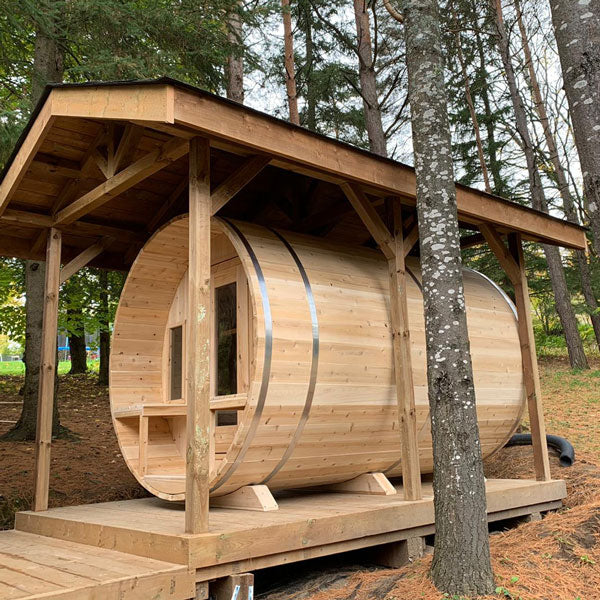 Electric Tranquility Barrel Sauna