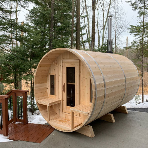 Electric Tranquility Barrel Sauna