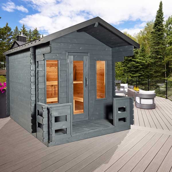 Electric Georgian Cabin Sauna with Porch